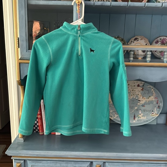 The Black Dog Other - Black dog teal fleece Large